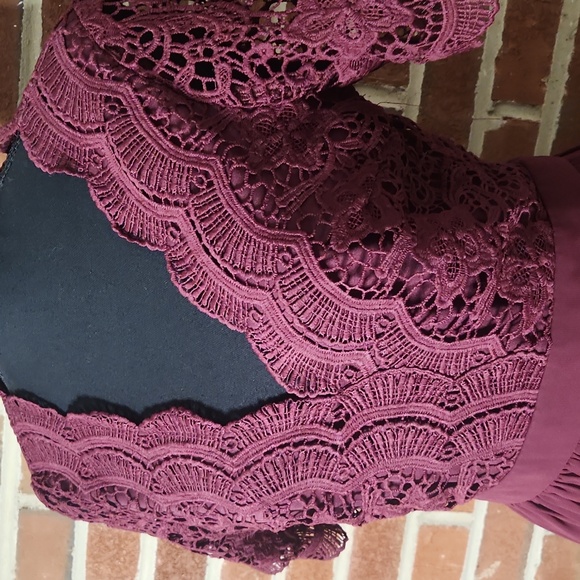 Lulus Lace Fit And Flare Dress, Size Medium - Picture 2 of 8